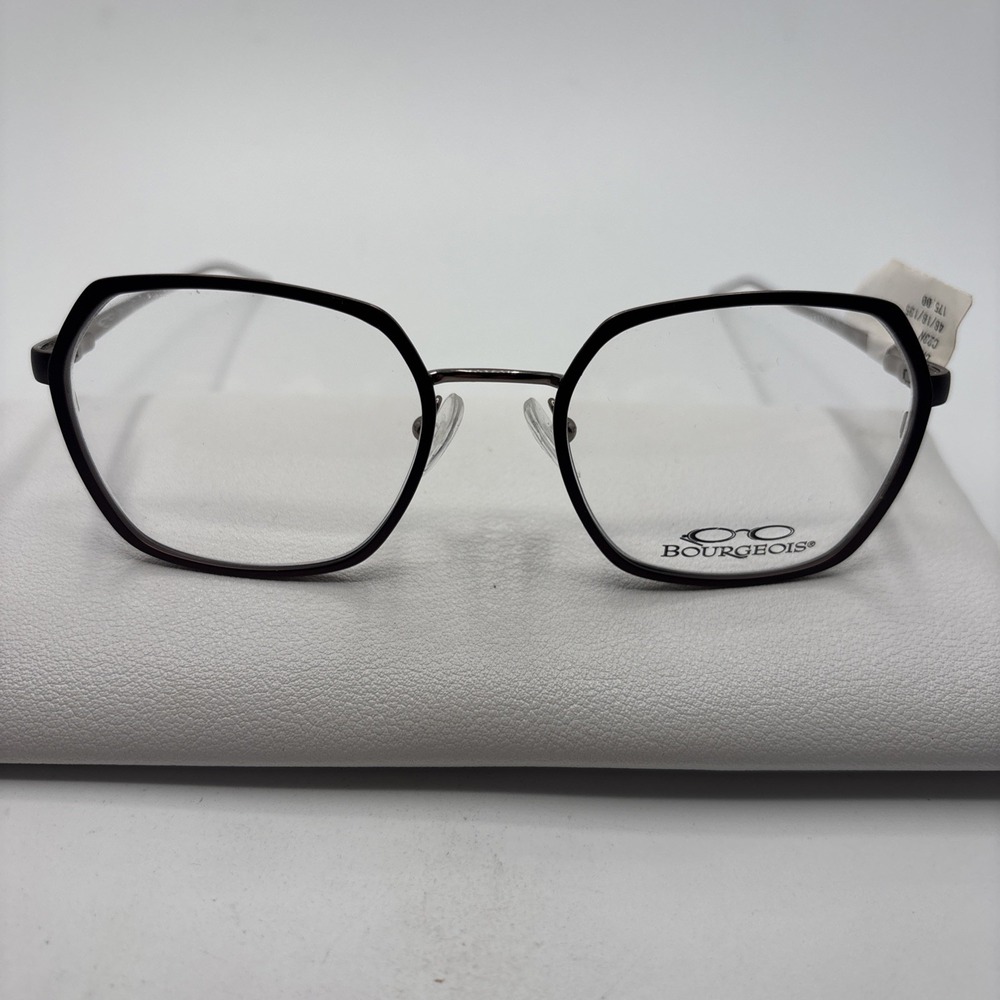 Bourgeois CH9034 C323N Maroon Metal Full Rim Eyeglasses Frame 48-18-135 NWT #613